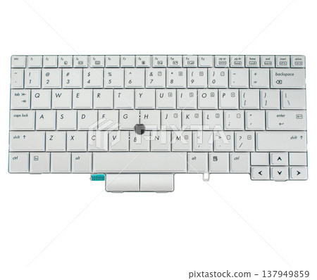 laptop keyboard, laptop spare part, isolated on white background laptop keyboard, laptop spare part, isolated on white background 137949859