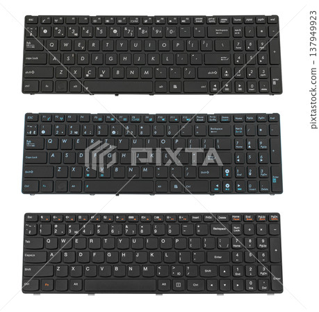 laptop keyboard, spare part for laptop, on white background 137949923