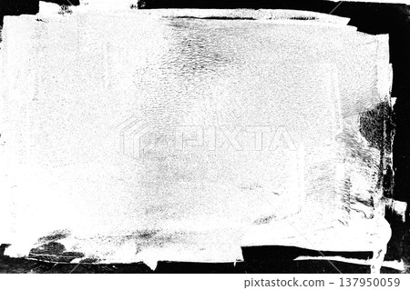 Vivid abstract artwork with textured black ink, making a rough edges frame isolated on white background Vivid abstract artwork with textured black ink, making a rough edges frame isolated on white background 137950059