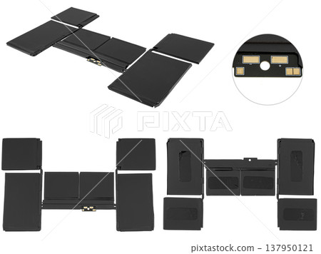 battery for a laptop, a spare part for a computer, on a white background 137950121