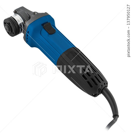 angle grinder, electric tool for repair work, on a white background 137950127
