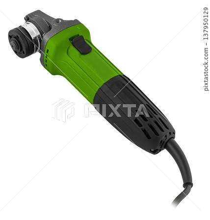 angle grinder, electric tool for repair work, on a white background angle grinder, electric tool for repair work, on a white background 137950129