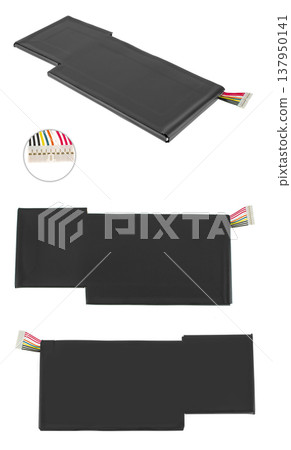 battery for a laptop, a spare part for a computer, on a white background 137950141