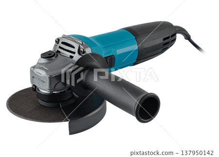 angle grinder, power tool, on a white background in isolation 137950142