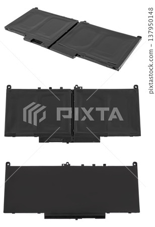 laptop battery, laptop spare part, isolated on white background 137950148