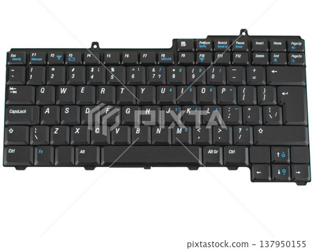 keyboard for a laptop, a spare part for a computer, on a white background 137950155