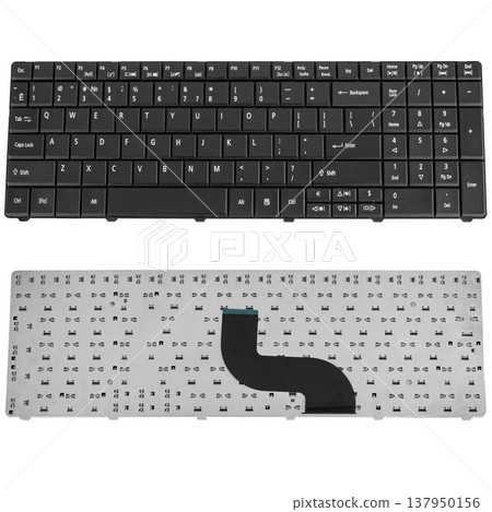 keyboard for a laptop, a spare part for a computer, on a white background 137950156