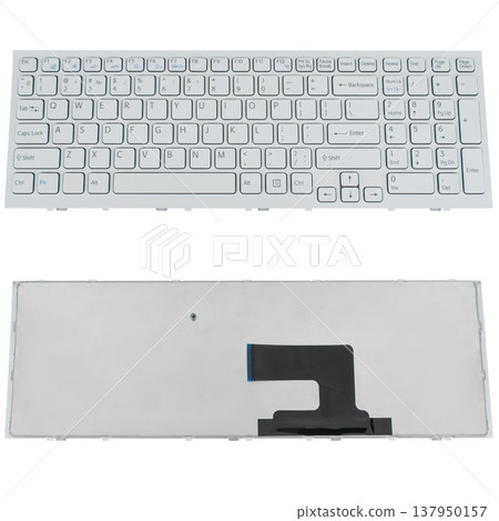 keyboard for a laptop, a spare part for a computer, on a white background 137950157