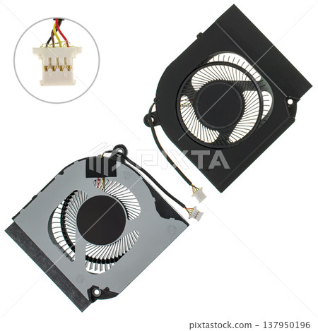 laptop fan, laptop spare part, isolated on white background laptop fan, laptop spare part, isolated on white background 137950196