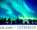 Aurora belt dancing in the night sky 137950229