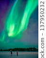 People taking pictures of the aurora borealis 137950232