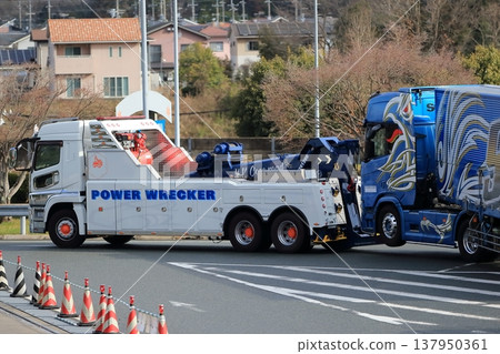 Large tow truck Large tow truck 137950361