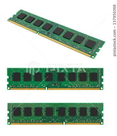 DDR3 RAM for computer, isolated on white background DDR3 RAM for computer, isolated on white background 137950366