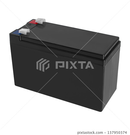 industrial gel battery, isolated on white background industrial gel battery, isolated on white background 137950374
