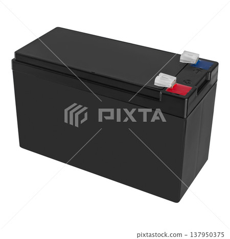 industrial gel battery, isolated on white background industrial gel battery, isolated on white background 137950375