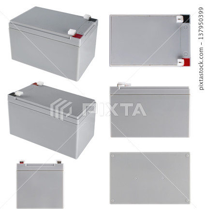 industrial gel battery, on white background industrial gel battery, on white background 137950399