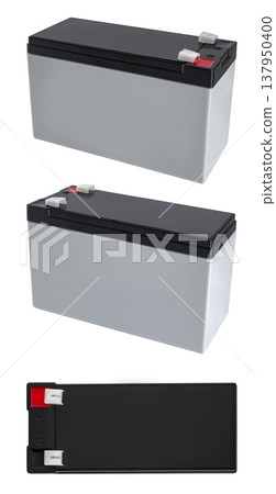 industrial gel battery, on white background industrial gel battery, on white background 137950400
