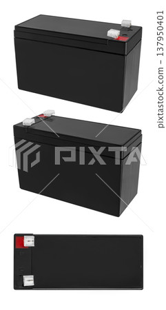 industrial gel battery, on white background industrial gel battery, on white background 137950401