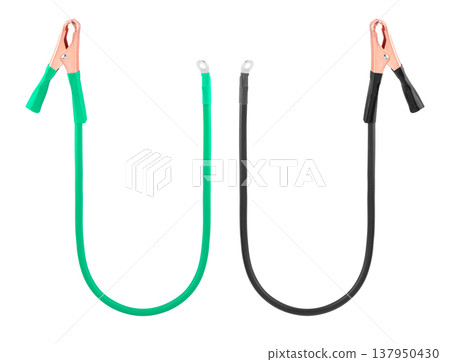 clip for battery terminals, crocodile, on white background clip for battery terminals, crocodile, on white background 137950430