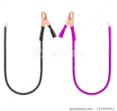 clip for battery terminals, crocodile, on white background clip for battery terminals, crocodile, on white background 137950431