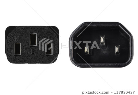connectors C13-C14, on a white background in an insulator 137950457