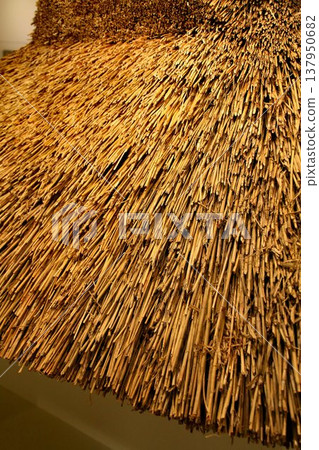 One of the traditional techniques for preserving Japan's unique wooden structures, known as "Traditional Architectural Craftsmanship," is... [Thatched Roof] 137950682