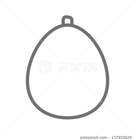 A simple line icon of a loquat. 137950820