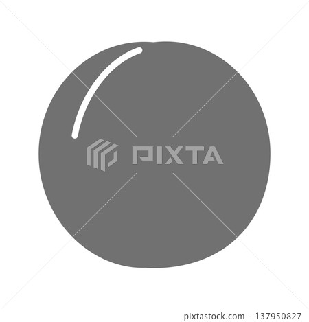 簡潔的杏子扁平圖標，黑白配色。 137950827