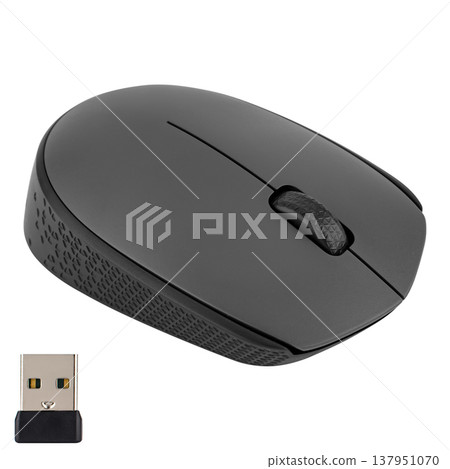 Wireless optical mouse for computer, white background in isolation Wireless optical mouse for computer, white background in isolation 137951070