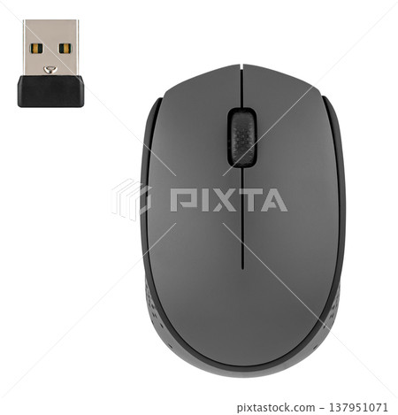 Wireless optical mouse for computer, white background in isolation Wireless optical mouse for computer, white background in isolation 137951071