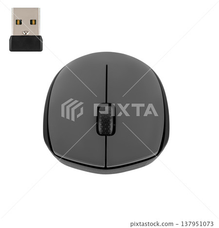 Wireless optical mouse for computer, white background in isolation Wireless optical mouse for computer, white background in isolation 137951073