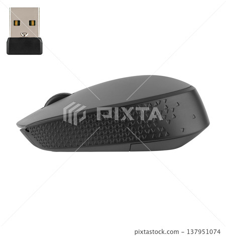 Wireless optical mouse for computer, white background in isolation Wireless optical mouse for computer, white background in isolation 137951074