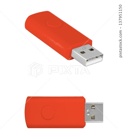 USB flash drive, external drive, on a white background USB flash drive, external drive, on a white background 137951150