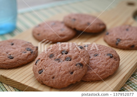 Watermelon Chocolate Chip Cookies 137952077