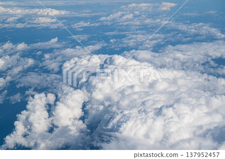 Clouds viewed from above: A view of the sky. Clouds viewed from above: A view of the sky. 137952457