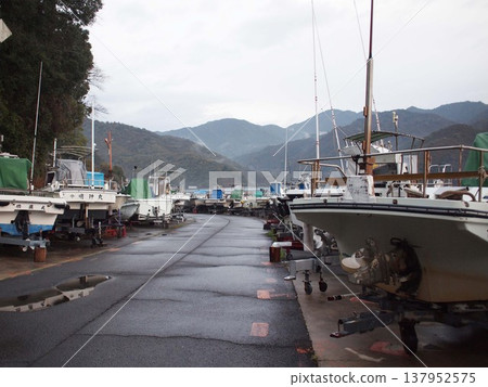 Fishing boat rest area, land storage Fishing boat rest area, land storage 137952575
