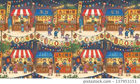 Illustration of stalls Illustration of stalls 137953151