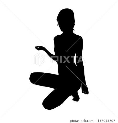 性感的女人剪影姿勢 性感的女人剪影姿勢 137953707
