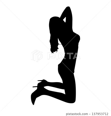 性感的女人剪影姿勢 137953712