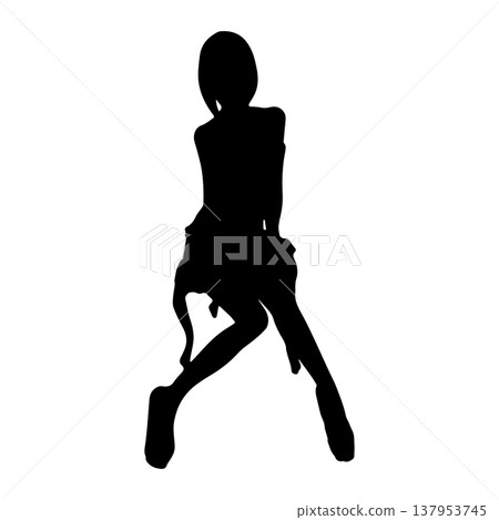 性感的女人剪影姿勢 137953745