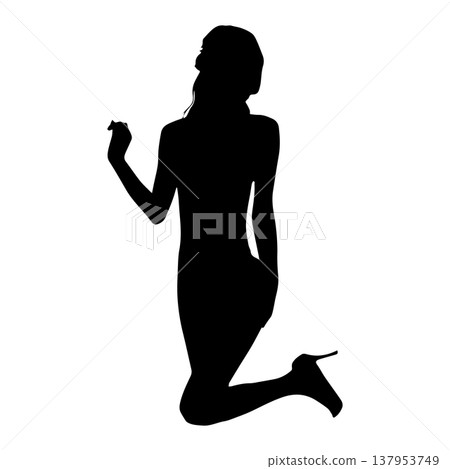 性感的女人剪影姿勢 137953749