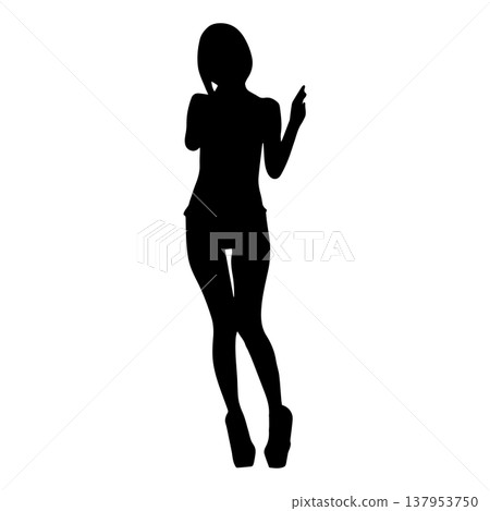 性感的女人剪影姿勢 137953750
