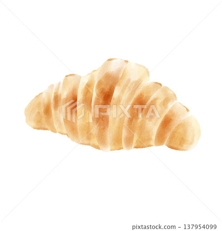 Croissant, hand-drawn, watercolor style Croissant, hand-drawn, watercolor style 137954099