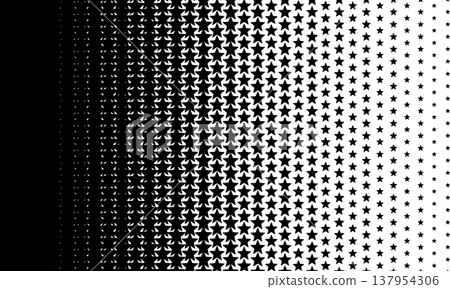 The left side is a halftone background made of dark stars. 137954306