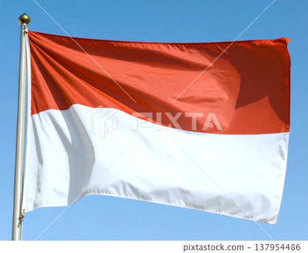 印度尼西亞共和國國旗 137954486