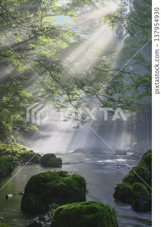 A valley bathed in light A valley bathed in light 137954930