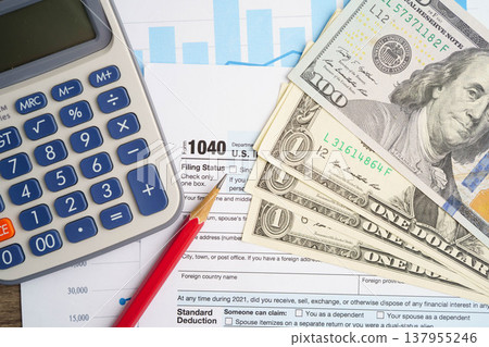 Bangkok, Thailand April 7, 2025 Tax form 1040 U.S. Individual Income Tax Return, business finance concept. Bangkok, Thailand April 7, 2025 Tax form 1040 U.S. Individual Income Tax Return, business finance concept. 137955246