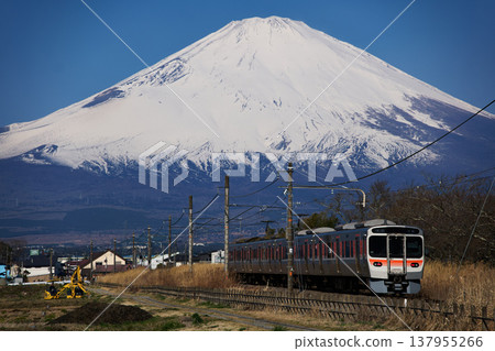Mount Fuji and the 315 series 137955266