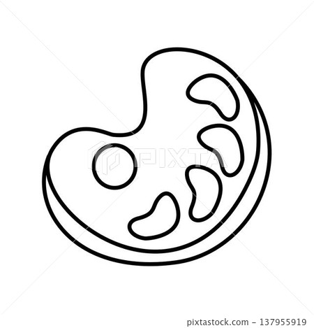 artist paint palette outline 137955919