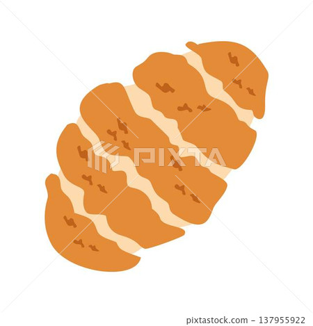 breaded chicken cutlet or chicken katsu food 137955922
